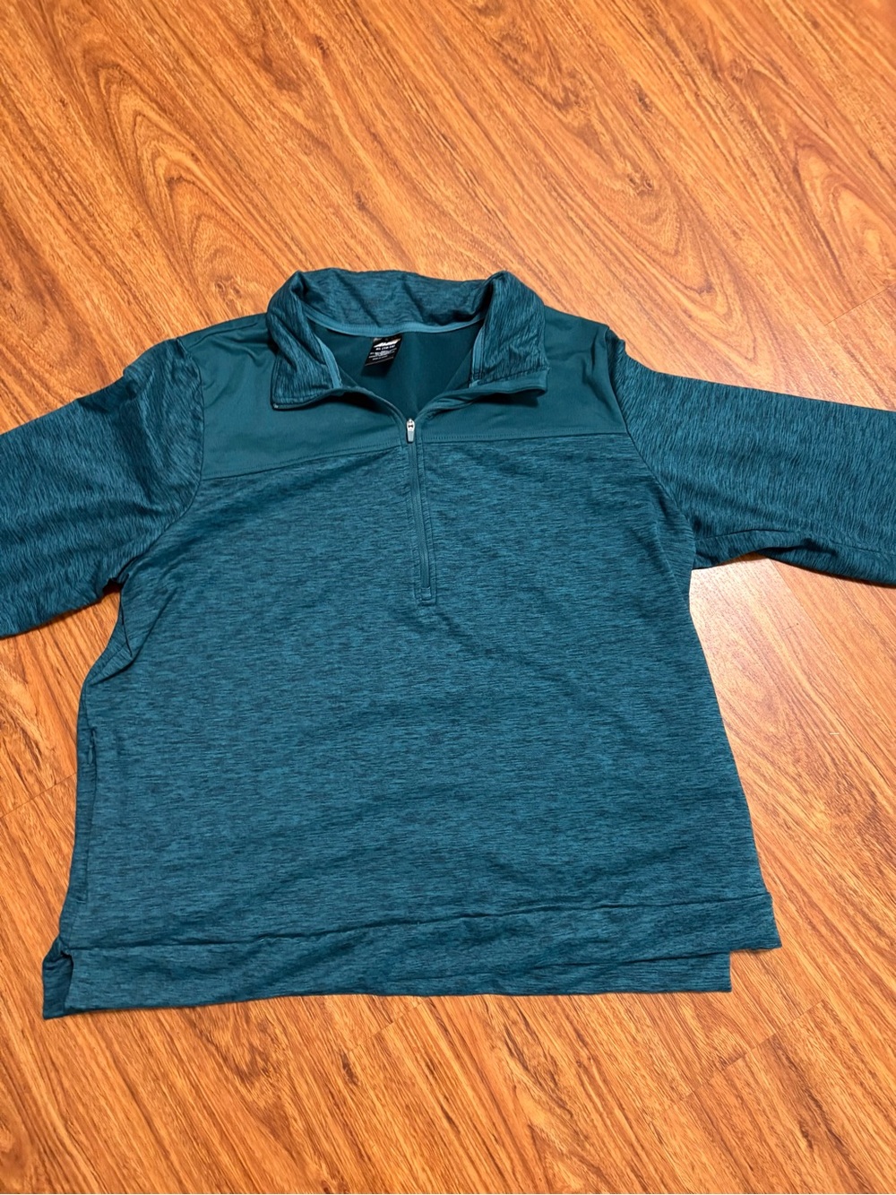 Avia Women’s Long Sleeve Activewear Half-Zip Performance Teal Heathered - XL